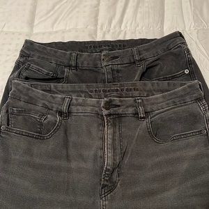 2 pair American Eagle Mom Jeans black size 14
